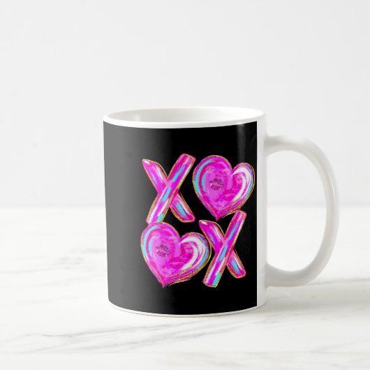 Xoxo Hearts Valentine's Day Women Girls Vday  コーヒーマグカップ (右)