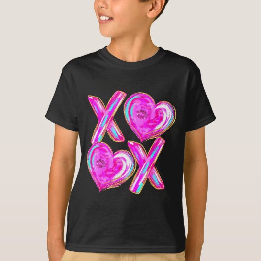 Xoxo Hearts Valentine's Day Women Girls Vday  Tシャツ (正面)