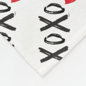 XoXo-Hugs-キス – 赤 – リップ フリースブランケット (角)