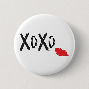 XoXo-Hugs-キス – 赤 – リップ 缶バッジ