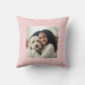 XOXO Hugs & Kisses 2 Custom Photo Pastel Pink クッション (裏面)