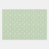 XOXO Hugs & Kisses Birthday Pink Blue Green ラッピングペーパーシート (正面3)