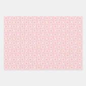 XOXO Hugs & Kisses Birthday Pink Blue Green ラッピングペーパーシート (正面)