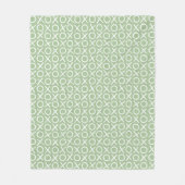 XOXO Hugs & Kisses Green Stylish Modern Pattern フリースブランケット (正面)