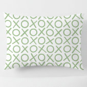 XOXO Hugs & Kisses Green White Modern Pattern 枕カバー