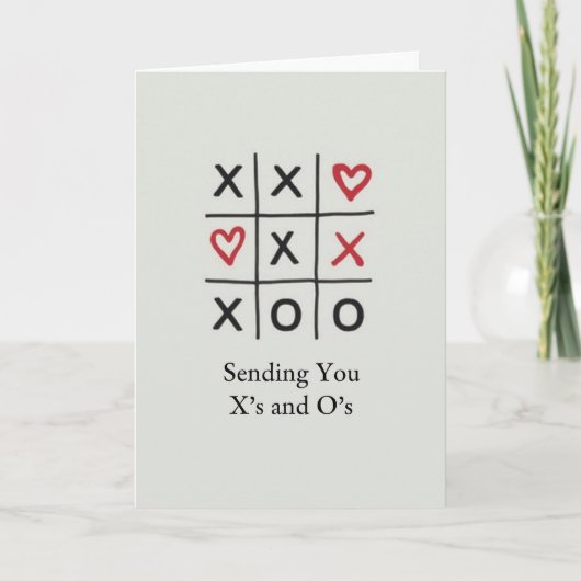Xoxo Hugs Kisses Love Game Card カード (正面)
