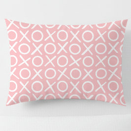 XOXO Hugs & Kisses Pastel Pink Cute Modern Pattern 枕カバー