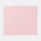 XOXO Hugs & Kisses Pastel Pink Modern Pattern フリースブランケット (正面(横))