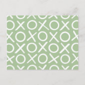 XOXO Hugs & Kisses Photo Green Typography Modern ポストカード (正面)