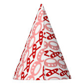 XOXO Hugs & Kisses Valentine's Day 1st Birthday パーティーハット (裏面)