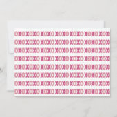 XOXO Hugs & Kisses Valentine's Day 1st Birthday 招待状 (裏面)