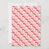 XOXO Hugs & Kisses Valentine's Day 1st Birthday 招待状 (裏面)