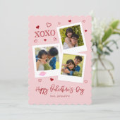 XOXO Instant Photo Style Valentine’s シーズンカード (スタンド正面)