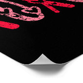 Xoxo Kisses Hugs Vintage Valentines Day  ポスター (角)