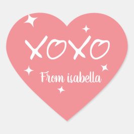xoxo loveかわいいステッカー ハートシール