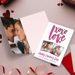 XOXO LOVEバレンタインデーの写真 カード