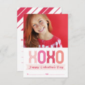 XOXO Love Classroomバレンタインデーの写真カード 招待状 (正面/裏面)