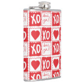 XOXO Love Heart Valentines Love You フラスク (右)