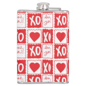 XOXO Love Heart Valentines Love You フラスク (裏面)