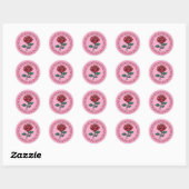 XOXO Love Rose Stickers ラウンドシール (シート)