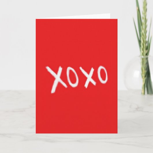 Xoxo Minimalist Love Card カード (正面)