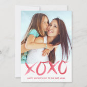 XOXO Mother's Day Photo Card for Mom カード (正面)