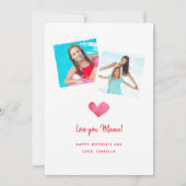 XOXO Mother's Day Photo Card for Mom カード (裏面)