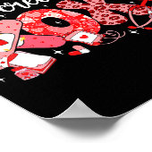 Xoxo Nurse Pediatric Crew Nurse Valentine Leopard  ポスター (角)