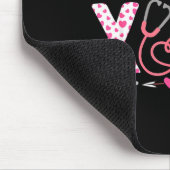 Xoxo Nurse Pediatric Crew Nurse Valentine Leopard  マウスパッド (コーナー)