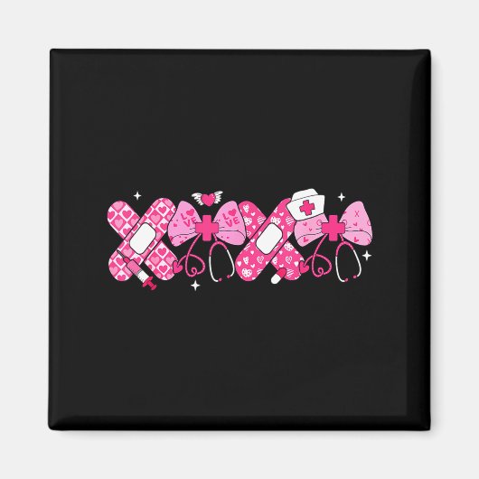 Xoxo Nurse Valentines Day Stethoscope Valentine Nu マグネット (正面)