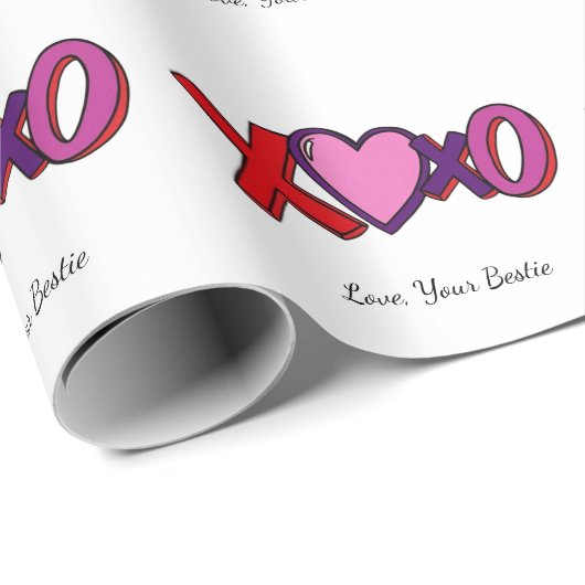 XOXO personalized paper,Valentines Day  ラッピングペーパー (ロールコーナー)