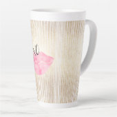 XOXO Pink Watercolor Lips カフェラテマグ (右アングル)