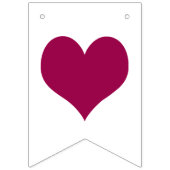 xoxo plaid check &赤いハートバレンタインデコール バンティングフラッグ (第2の旗)