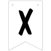 xoxo plaid check &赤いハートバレンタインデコール バンティングフラッグ (第3の旗)