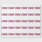 XOXO Print gift wrap,Valentines Day  ラッピングペーパー (フラット)
