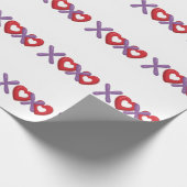 XOXO Print gift wrap,Valentines Day  ラッピングペーパー (角)