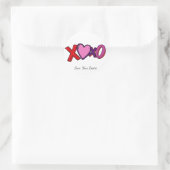 XOXO Print sticker,Valentines Day ラウンドシール (バッグ)