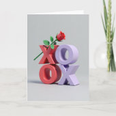 Xoxo Red Rose Love Card カード (正面)
