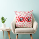 XOXO Red Valentine's Day Photo Throw Pillow クッション (椅子)