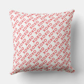 XOXO Red Valentine's Day Photo Throw Pillow クッション (裏面)