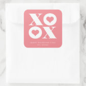 xoxo square valentineの日のステッカー スクエアシール (バッグ)