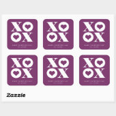 xoxo square valentineの日のステッカー スクエアシール (シート)