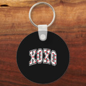 Xoxo Valentine Heart Retro Valentine For Men Women キーホルダー (正面)