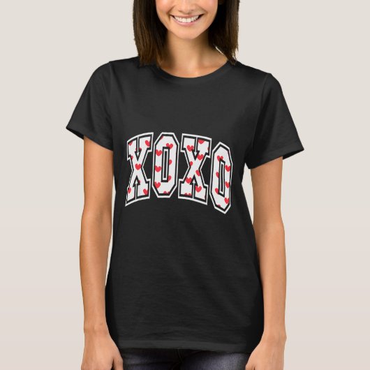 Xoxo Valentine Heart Retro Valentine For Men Women Tシャツ (正面)