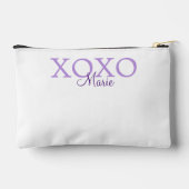 Xoxo valentine's day名前パープルパステルminimaを追加 アクセサリーポーチ (裏面)