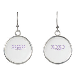 Xoxo valentine's day名前パープルパステルminimaを追加 イヤリング