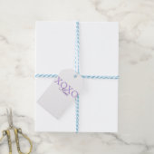 Xoxo valentine's day名前パープルパステルminimaを追加 ギフトタグ (より糸付き)