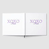 Xoxo valentine's day名前パープルパステルminimaを追加 ゲストブック (全面)