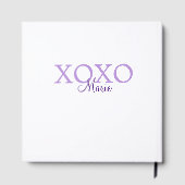 Xoxo valentine's day名前パープルパステルminimaを追加 ゲストブック (裏面)