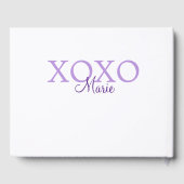 Xoxo valentine's day名前パープルパステルminimaを追加 ゲストブック (裏面)